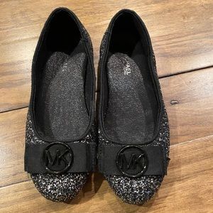 MICHAEL KORS girls size 1 black sequin dress shoes